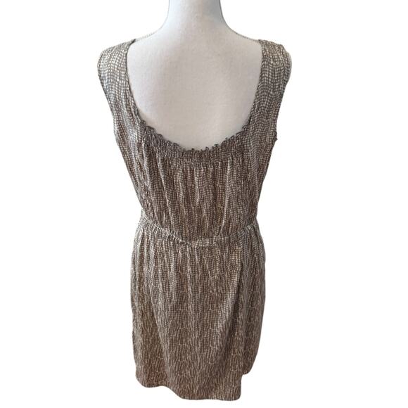 Calypso St Barth Casual Silk Summer Sleeveless Sun Dress Brown Print M - Picture 5 of 7